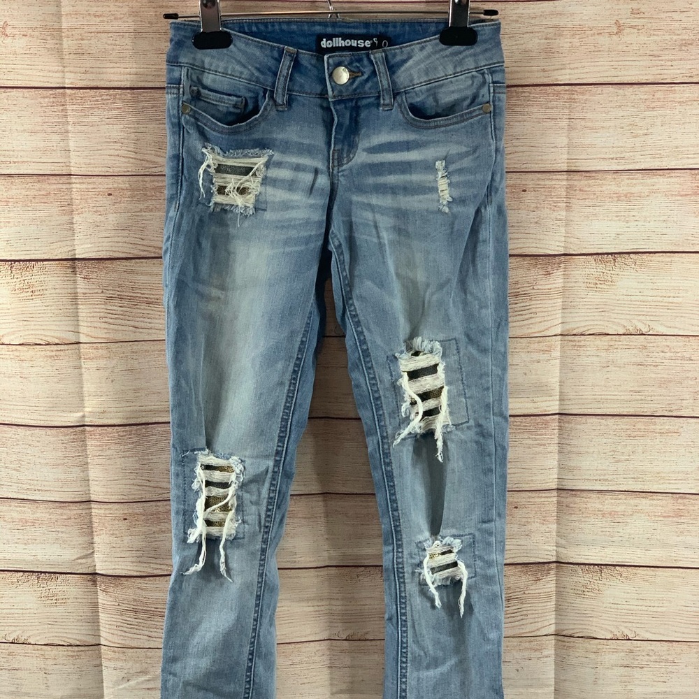 DollHouse Distressed Denim Charley Jeans